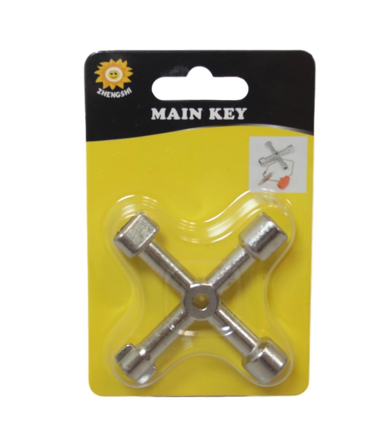 4 Way Universal Utility Key Electric Gas Water Plumb Meter Service Cabinet Key 6005