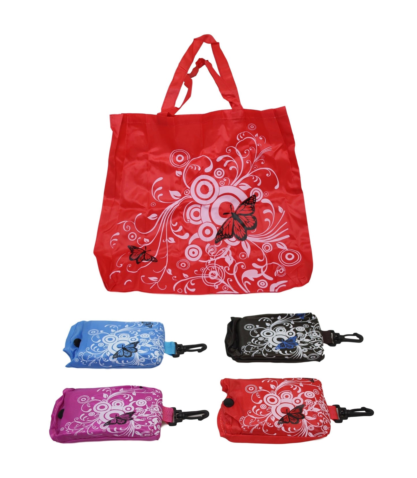 Expandable 2 in 1 Pocket Shopping Bag Carry Bag 46 x 43 cm Assorted Colours 6014