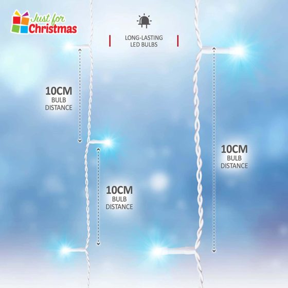 240LED Brilliant Ice White Icicle Lights 6048