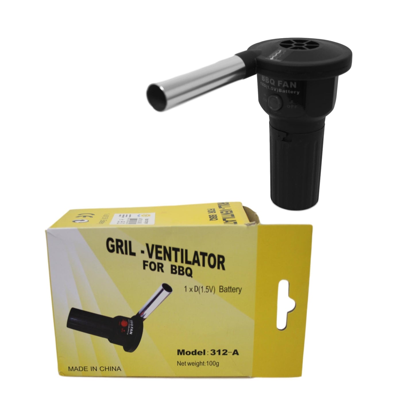 Grill Ventilator BBQ Fan No Dust No Sparks Battery Operated BBQ Ventilator 14cm 6062