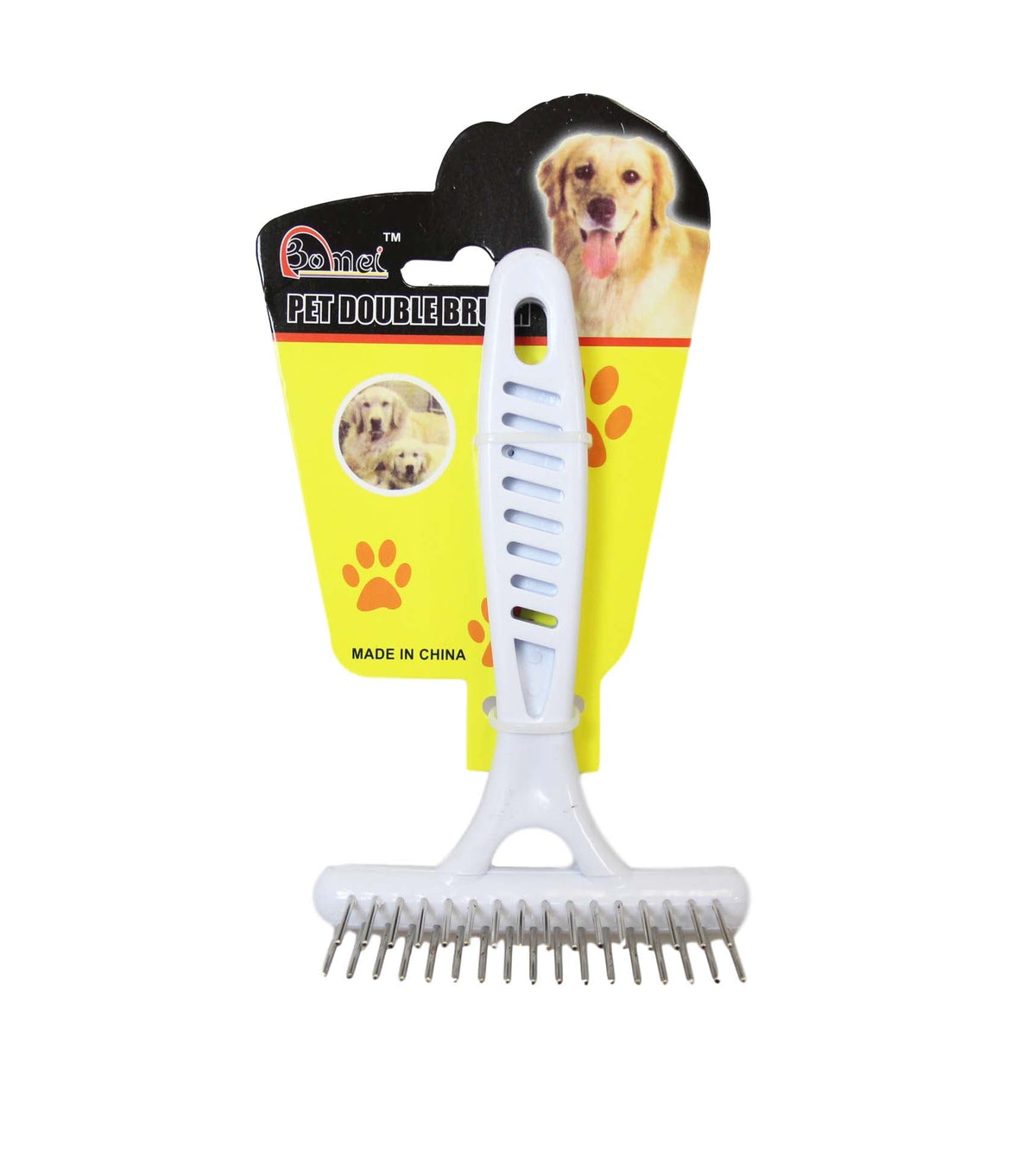 Pet Dog Cat Metal Teeth Grooming Brush