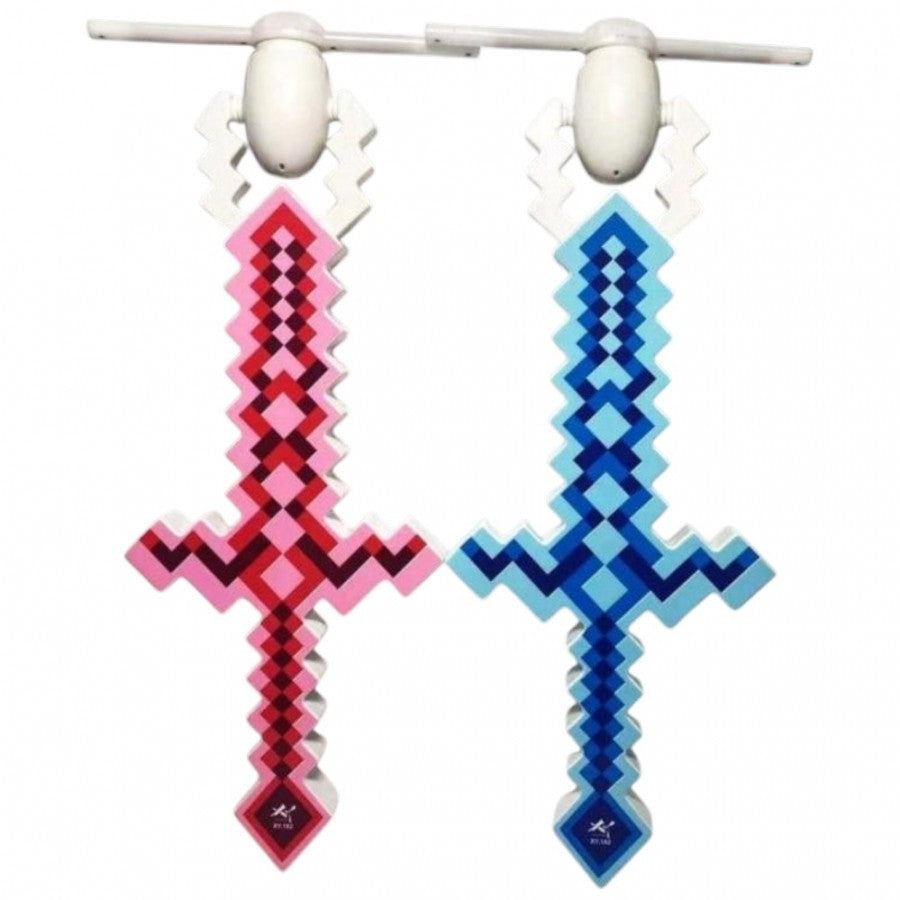 Light Up & Sound Spinning Pixel Sword Batteries Included