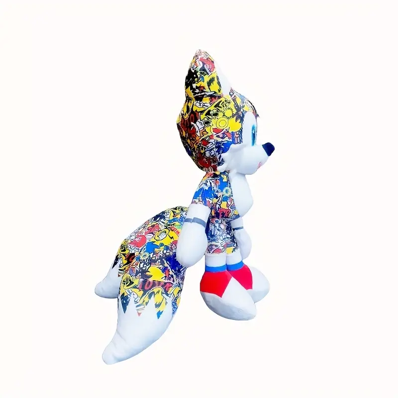 Limited Edition Graffiti Sticker Bomb Sonic Plush Stuffed Soft Toy - Tails