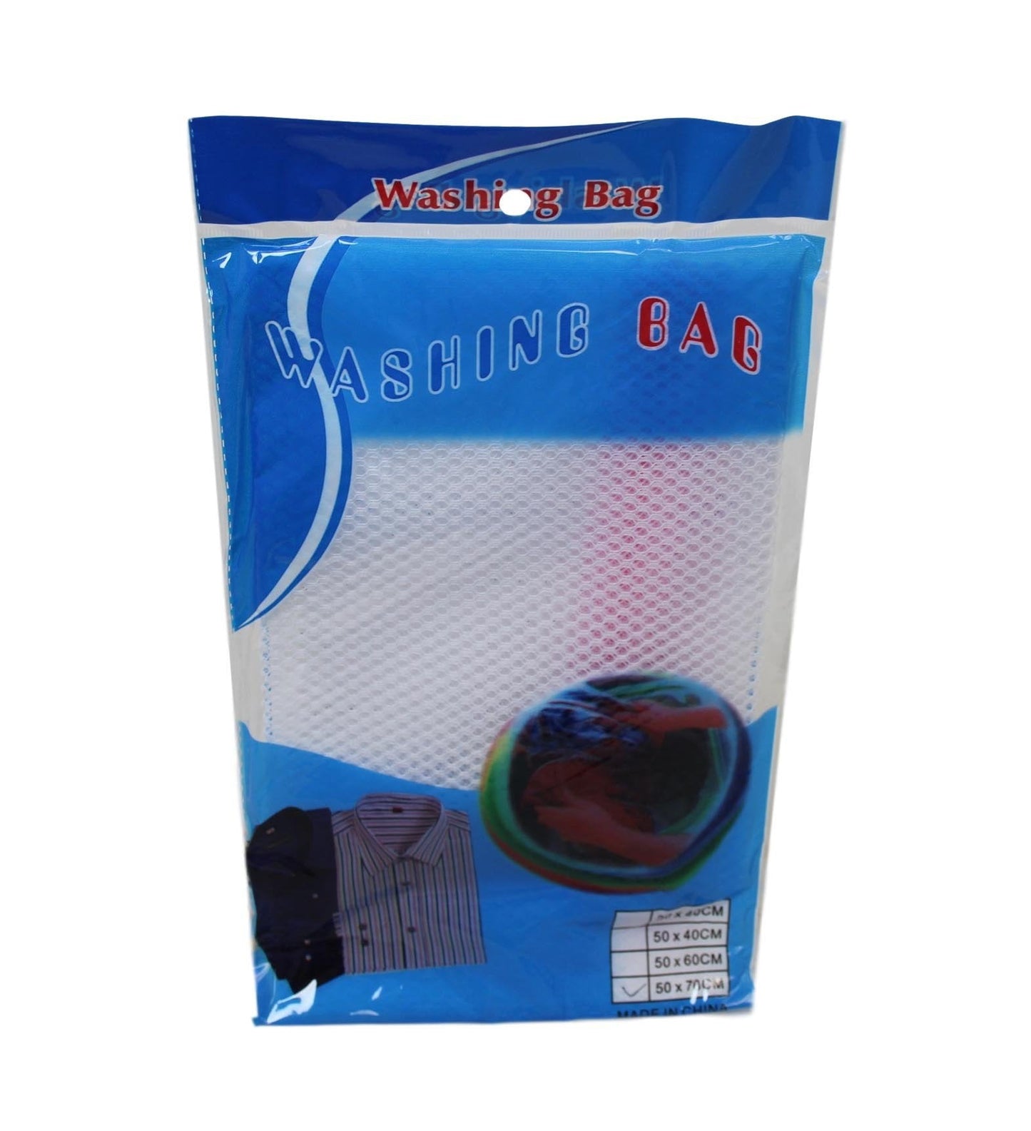 Zipped Wash Bags Laundry Mesh Net Home Protective Laundry Bag 50cm x 70cm 6088