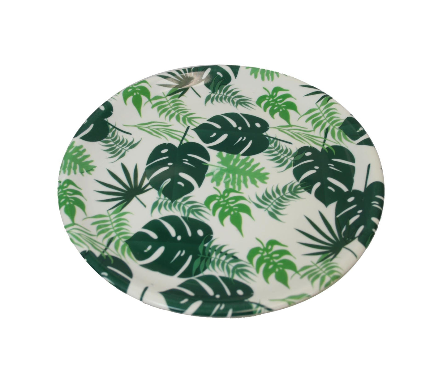 Round Plastic Serving Plate Tray 22 cm Assorted Designs 6113