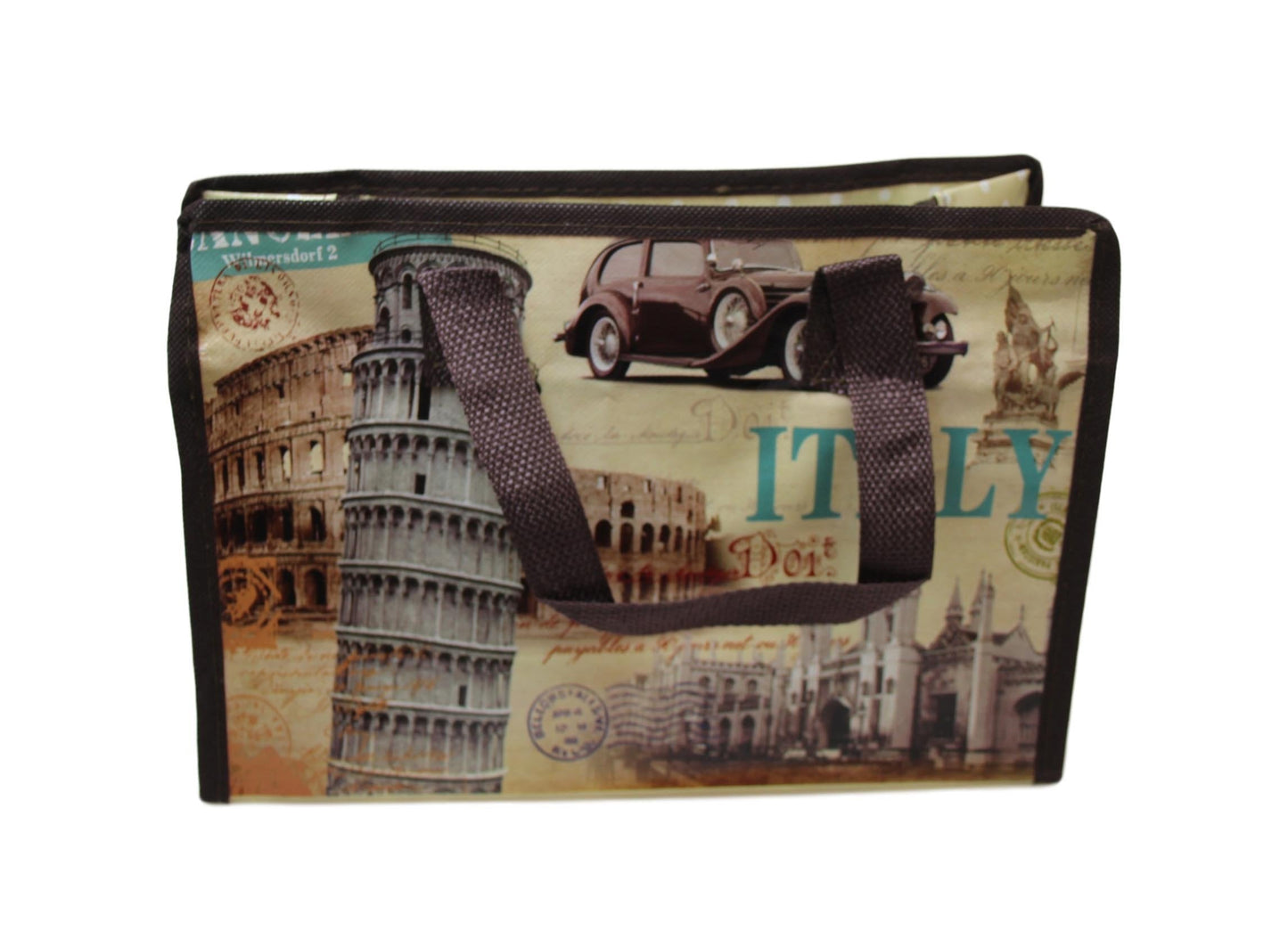 Plastic Carry Bag Shopping Reusable Bag Assorted Printed Design 30cm x 20cm x 12cm 6127