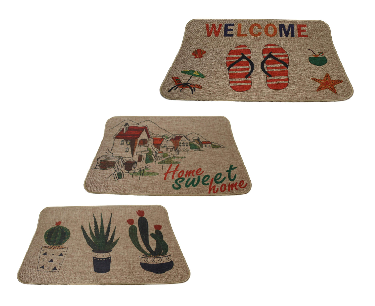 Polyamide Door Mats Assorted Design 40cm x 60cm 6130