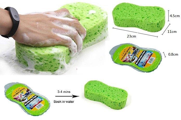 Compressed Expanding Kitchen Bathroom Cleaning Sponge 4-5 cm Assorted Colours 6157