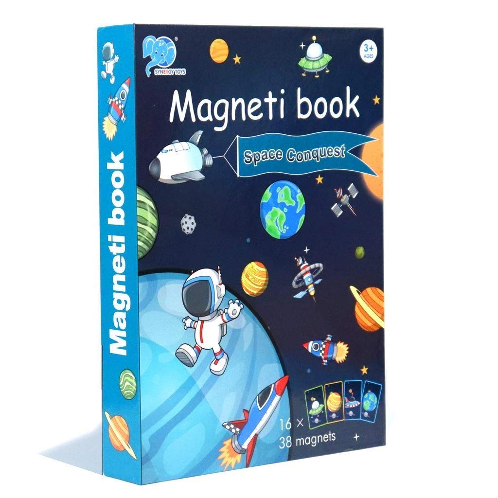 Magnetic Book - Space Edition - 16 Cards & 38 Magnets