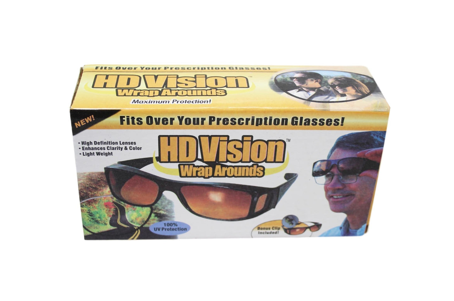 HD Vision 100% UV Protection Frames 2 Pack Light Weight Safety Glasses 6166