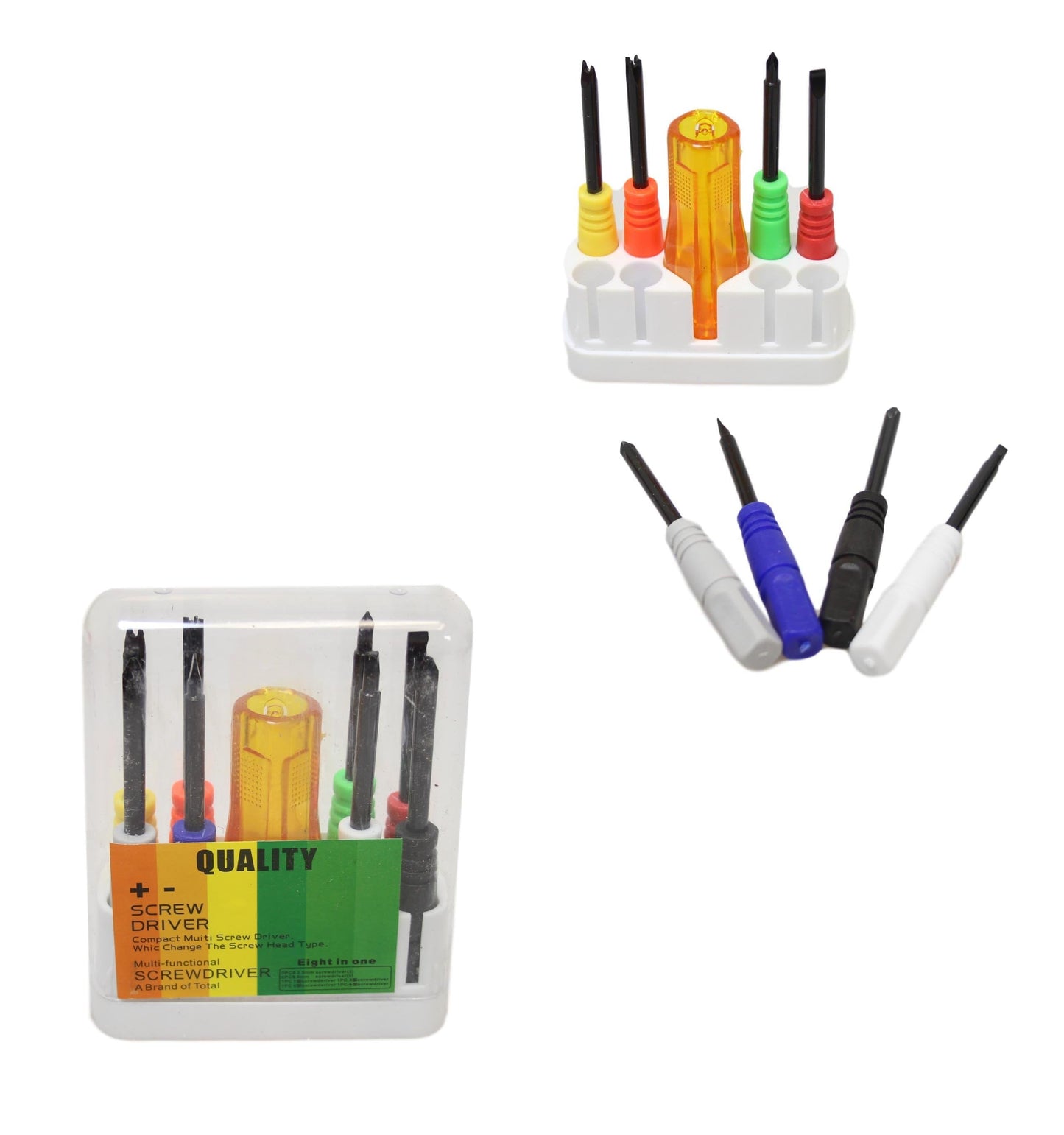 Assorted Precision Screwdriver Set Indoor Outdoor Builders DIY Screw Set 8 Pack 6201