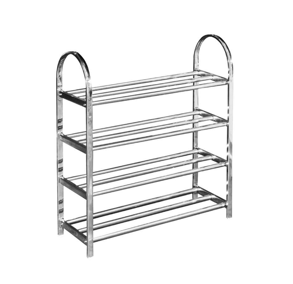4 Tier Stainless Steel Shoe Storage Display Rack 70 x 60 x 23 cm 6213 A