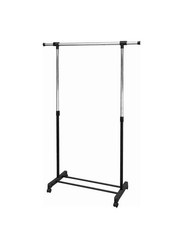 Single Garment Holder Stainless Steel Clothes Pole Rack Adjustable 25Kg