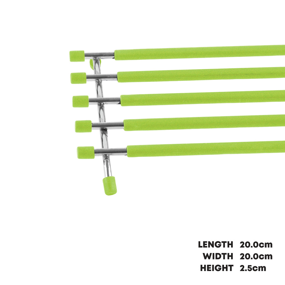 SQ Pro Elite Stainless Steel and Silicone Pan Trivet 20 x 21 cm Green 6226