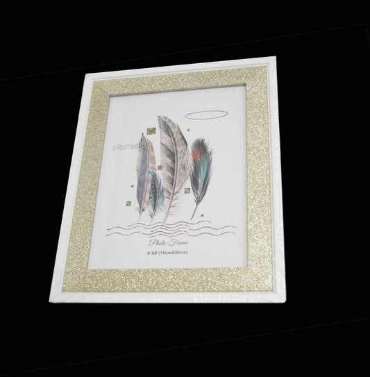 Silver / Gold Sparkly Photo Frame 15 x 20 cm Assorted Colours 6227