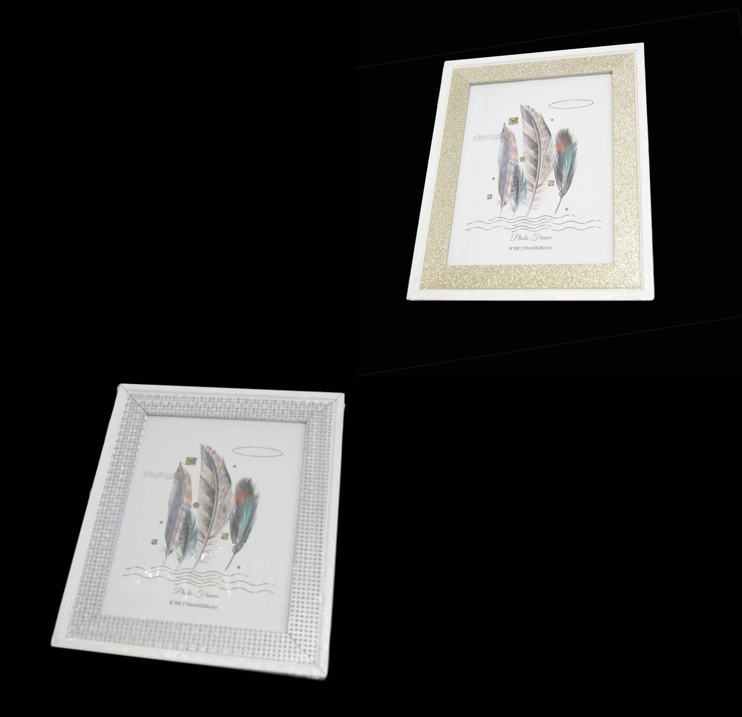 Silver / Gold Sparkly Photo Frame 15 x 20 cm Assorted Colours 6227