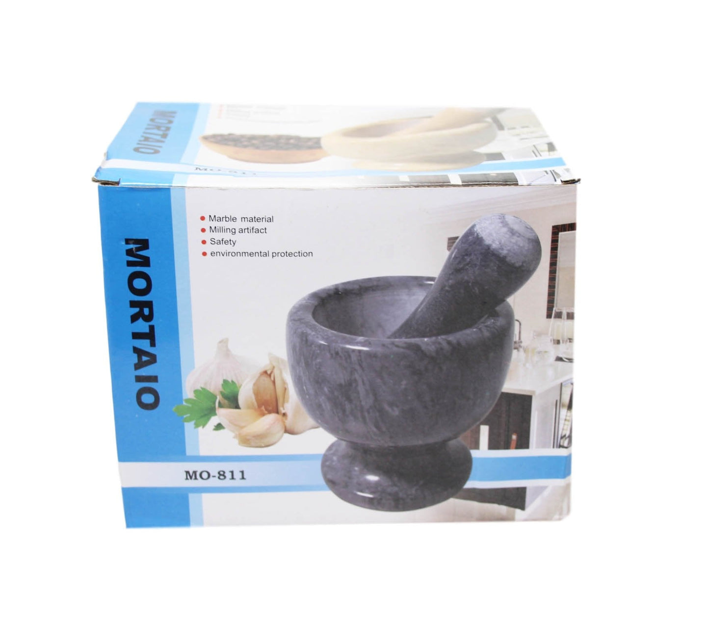 Pestle and Mortar Set Garlic Herb Spice Resin Mixing Grinding Crusher Bowl 6230