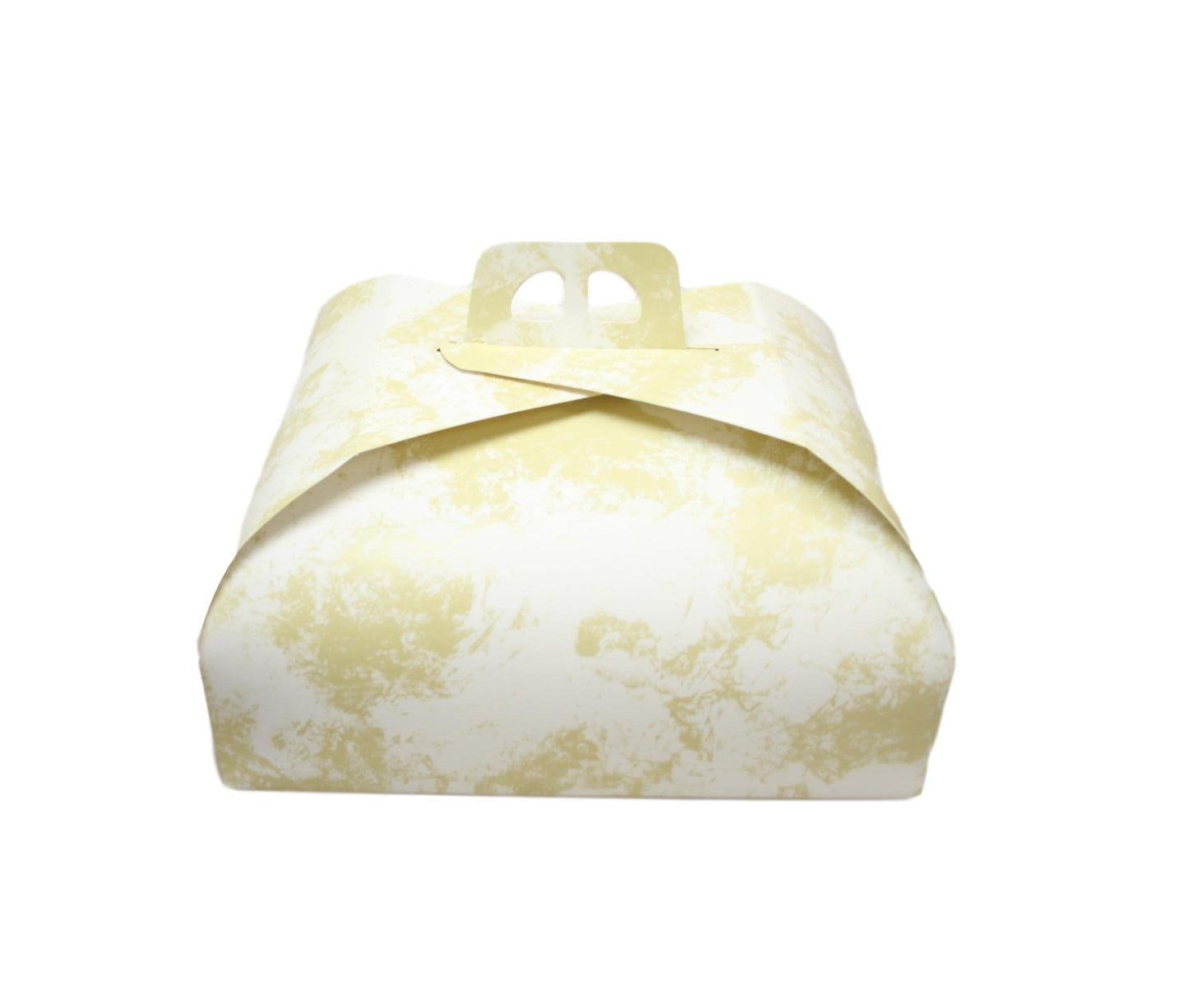 Paper Cake Box Pink/Gold Festive Square Easy Assemble 28cm x 38cm 1 Pack 6276