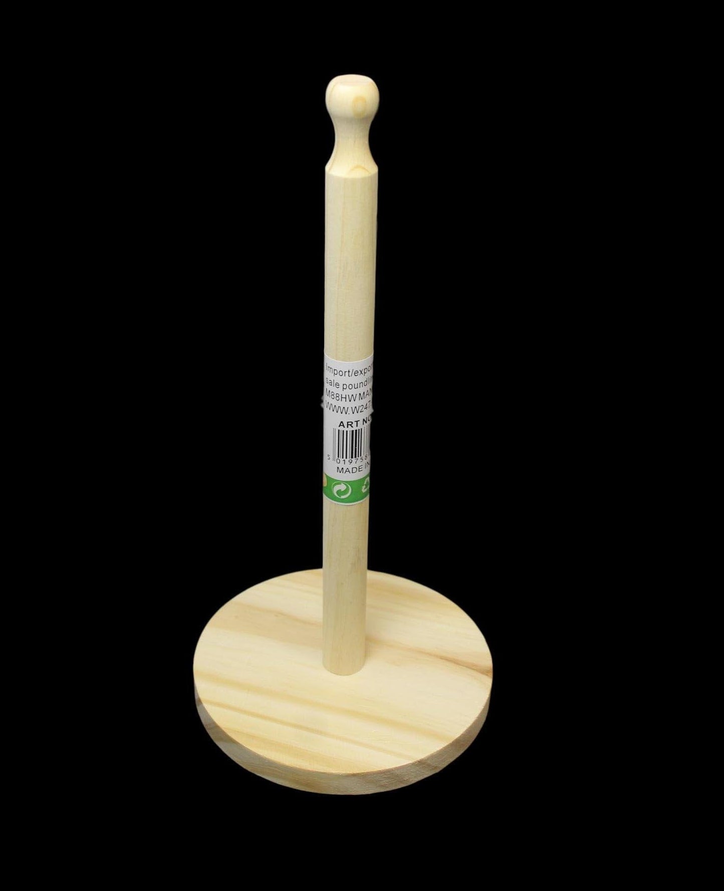 Wooden Kitchen Paper Towel Holder 2 Piece Holder and Stick Paper Roll Stand Rack 30cm A