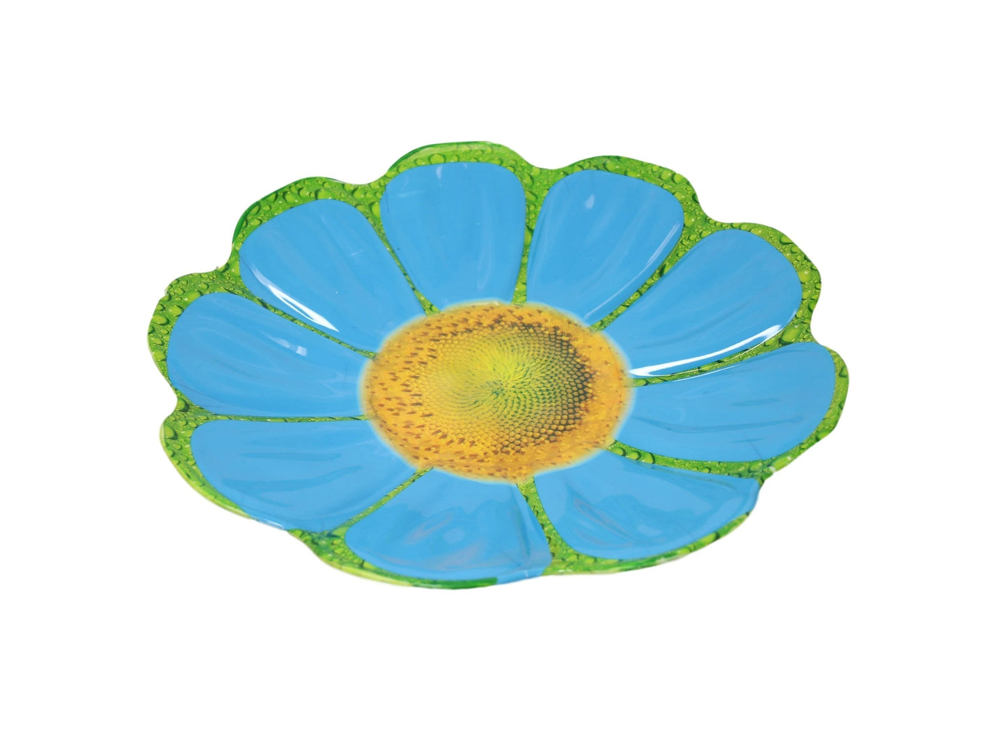 Plastic Floral Serving Tray Fruit Bowl Assorted Colours 6308