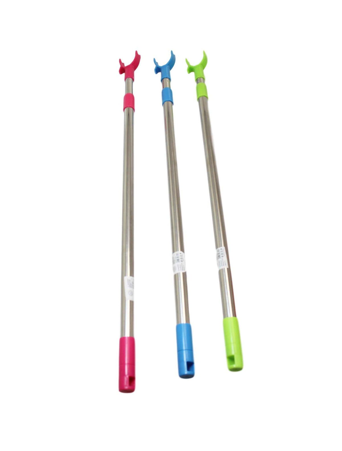 E x tendable Clothes Fork Line Pole Assorted Colours
