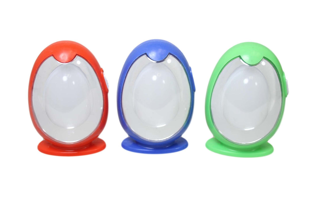 Plastic Led Portable Egg Shaped Round Lamp Assorted Colours