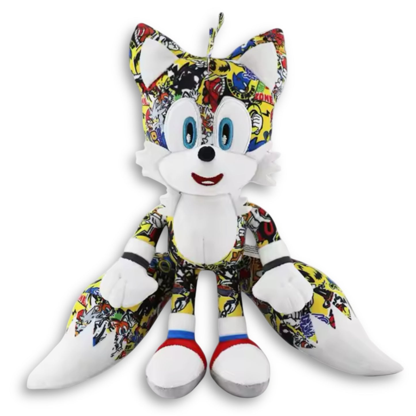 Limited Edition Graffiti Sticker Bomb Sonic Plush Stuffed Soft Toy - Tails