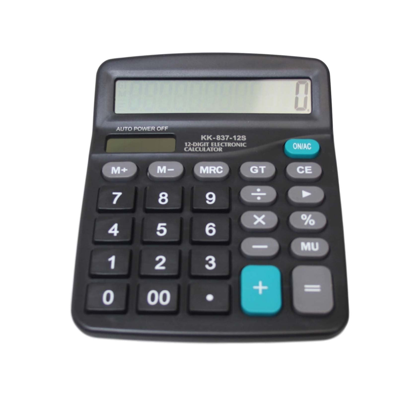 Big Display Two Way Power Electronic Calculator Office Maths Black 6411