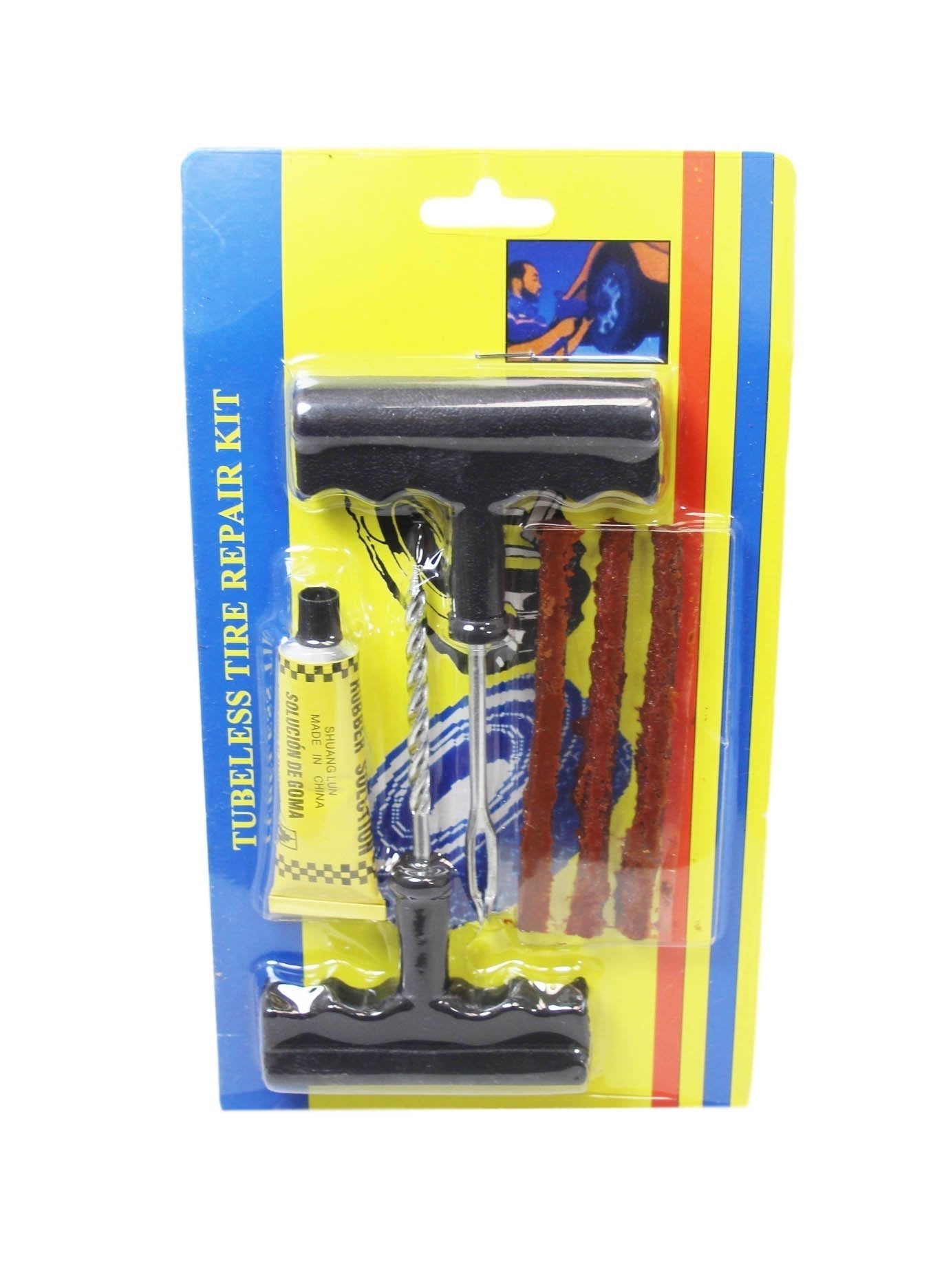 Tubeless Tyre Puncher Repair Kit For Car Van Motorbike DIY Kit 6426