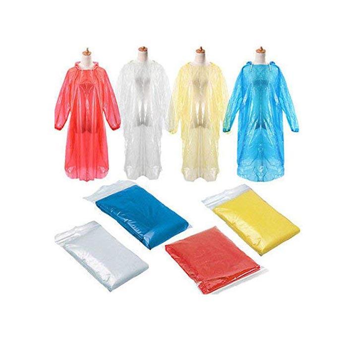 Disposable Pocket Raincoat Poncho Adult Size Assorted Colours 6435 A