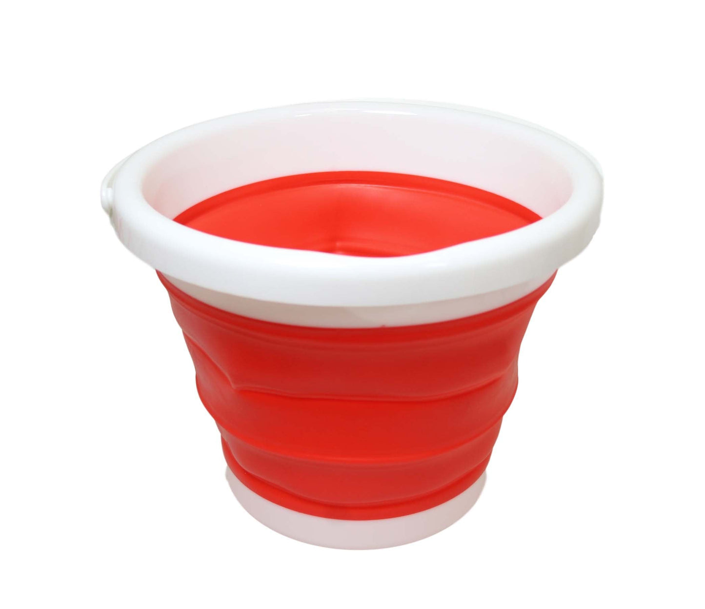Foldable Collapsible Silicone Fishing Beach Bucket 25 x 20 cm Assorted Colours 6443