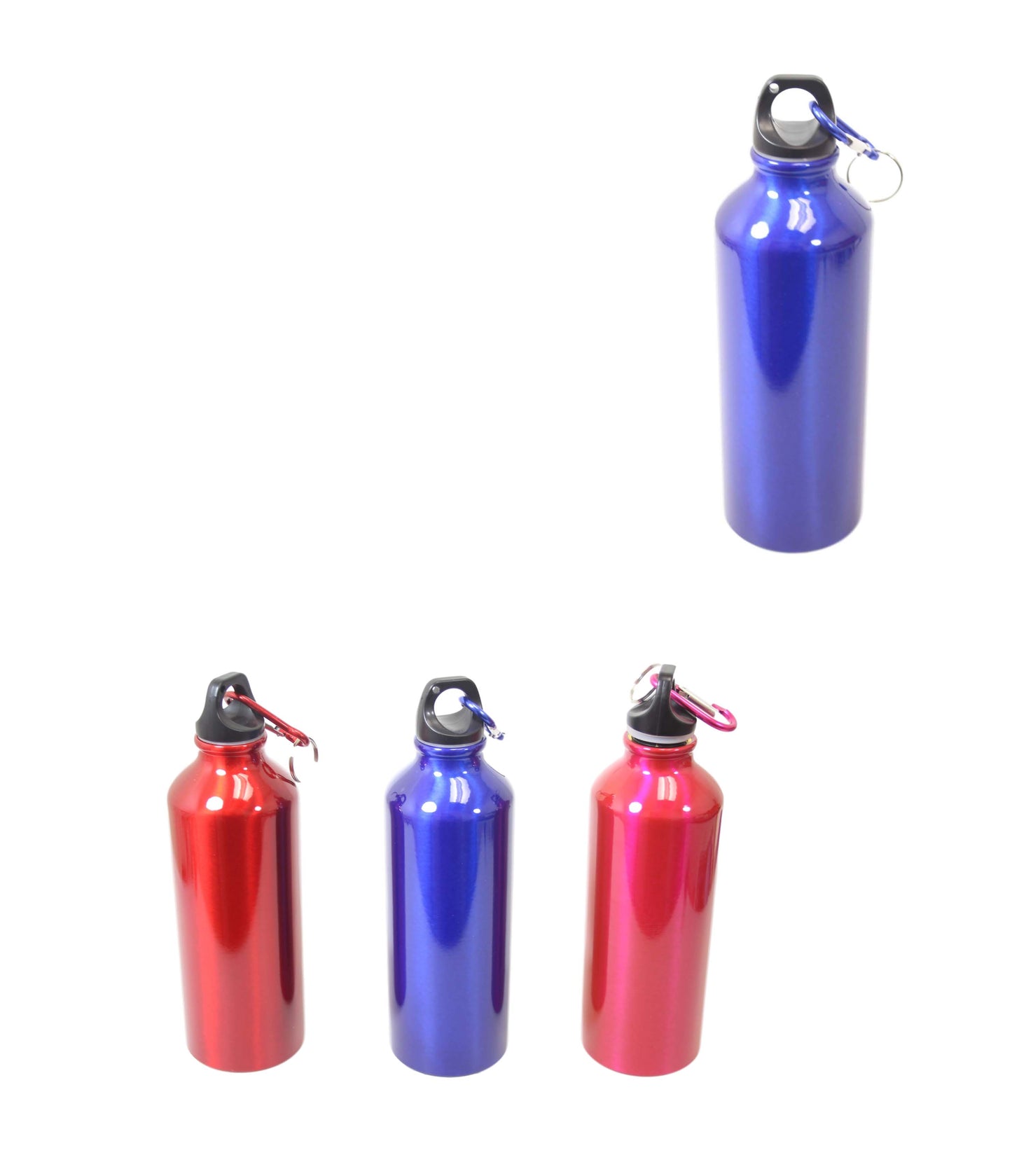 Metal Gym Sports Water Drinking Bottle Assorted Colours 18 x 6.5 cm 6485 A