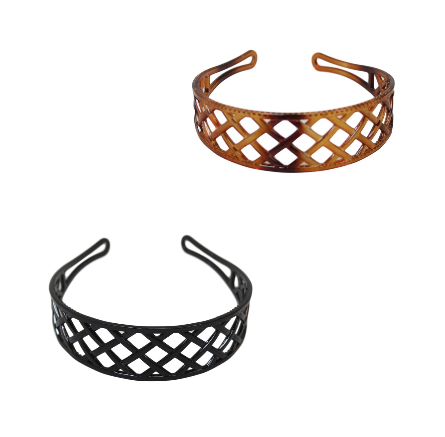 Ladies Girls Wide Hair Band Black/Brown Stylish Hair Pull Back 3cm Wide 6497