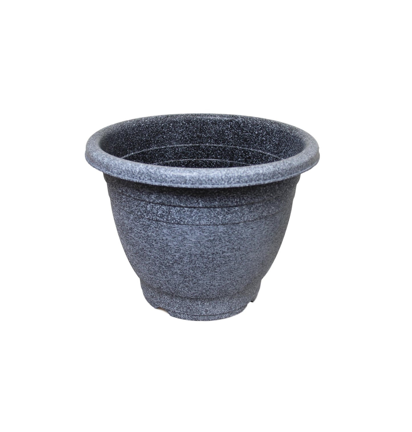Grey Stone Style Indoor Outdoor Plastic Plant Pot 22.5cm x 18cm 6510
