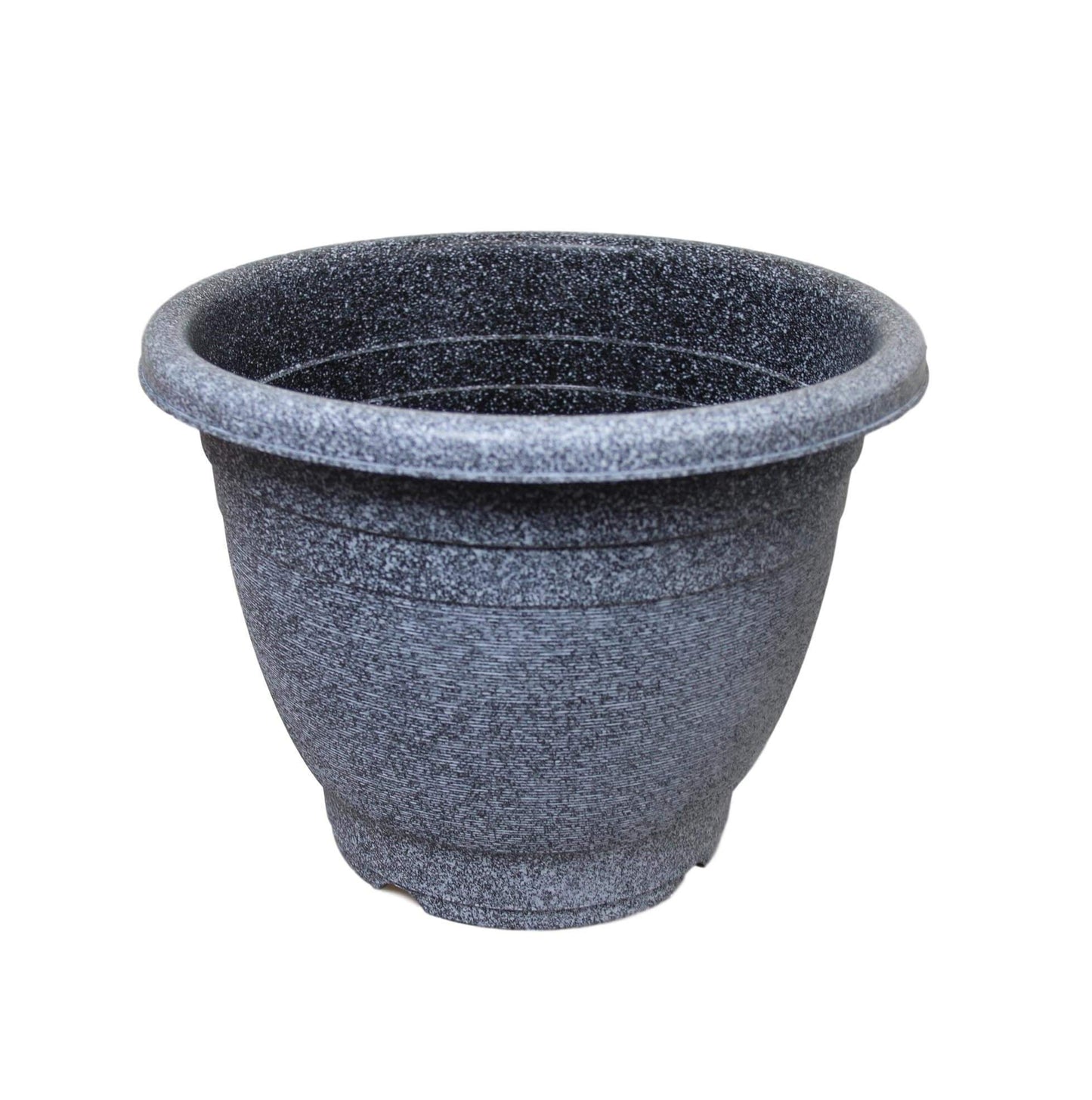 Grey Stone Style Indoor Outdoor Plastic Plant Pot 34.5cm x 26cm 6513