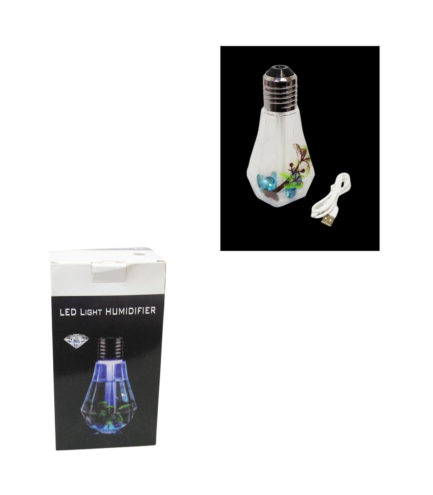 LED Light Humidifier Indoor USB Cable Light Bulb 6 Hours Running Time 6517