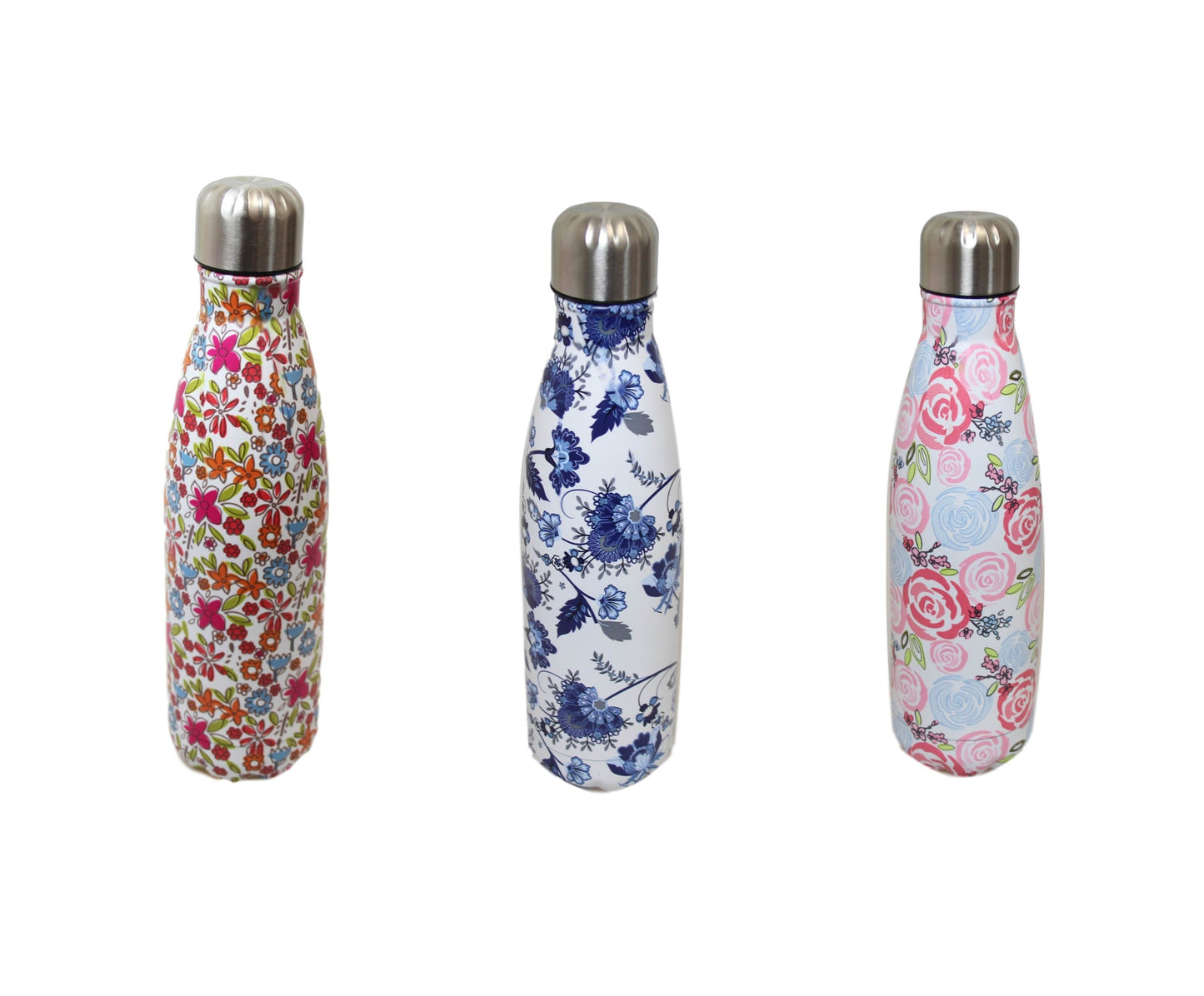 Steel Thermos Drinking Flask Bottle 500ml Assorted Designs 6527