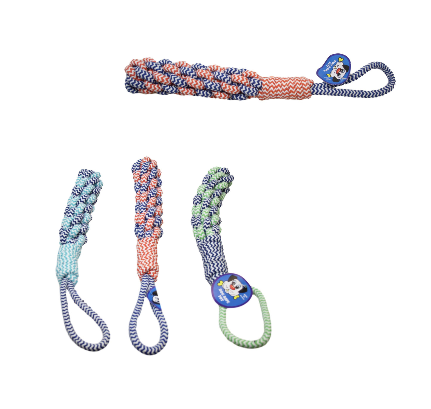 Pet Dog Knotted Rope Toy 39 x 5 cm Assorted Colours 6549 A