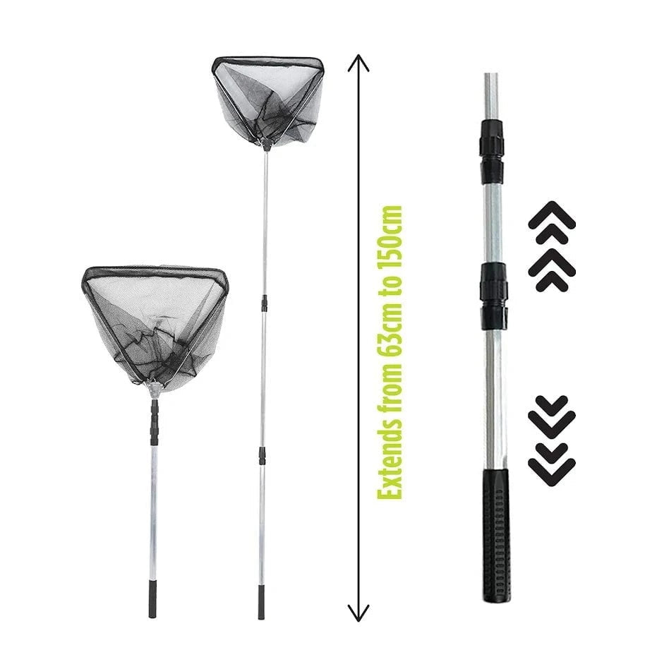 Telescopic Fishing Landing Net Extends From 63cm To 150cm 66021