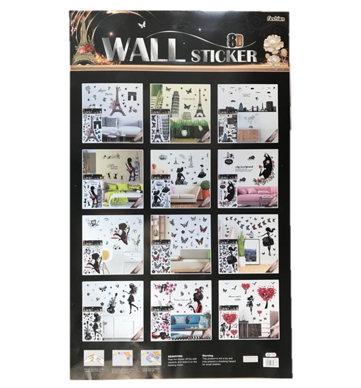 Room Décor Large Wall Stickers 52 x 36 cm Assorted Designs 6610