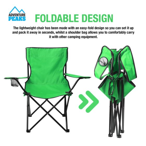 Foldable Camping Chair 50 x 50 x 80 cm Green 6620