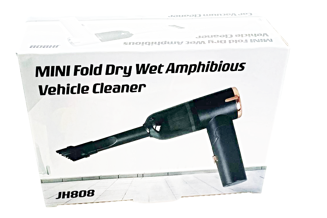 Mini Car Vehicle Cleaner Vacuum Hoover Black Gold Design 6668