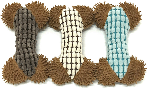 Pet Dog Soft Toy Bone 17 x 10 cm Assorted Colours 6711