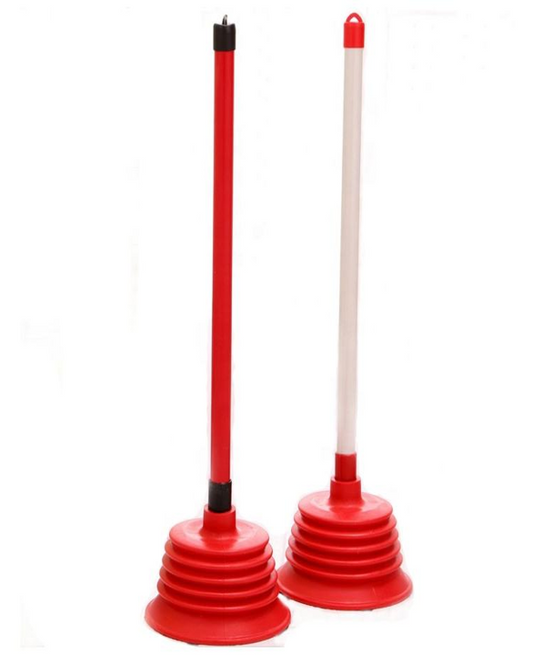 Rubber Bathroom Toilet Plunger 14 x 50 cm Assorted Colours 6851