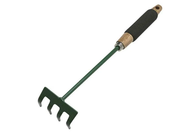 Green Metal Gardening Rake 30 cm 6913