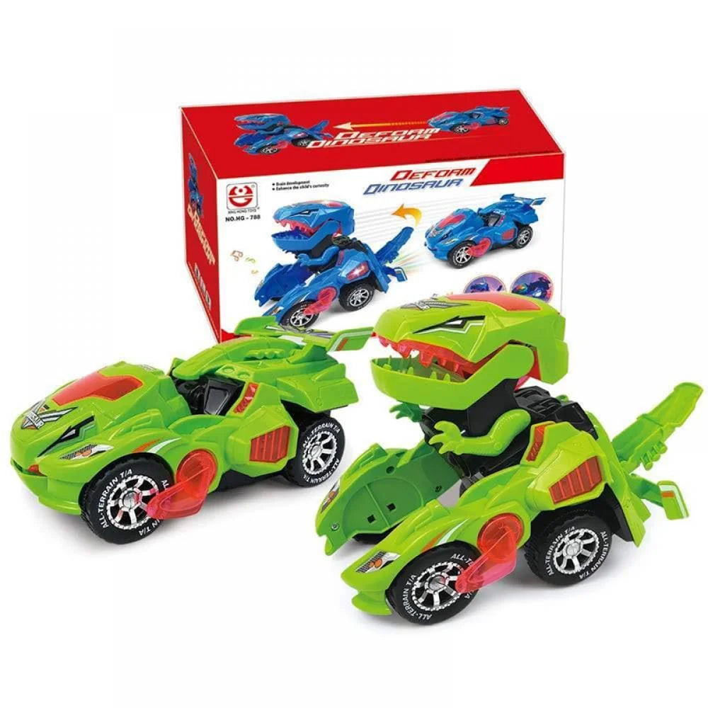 Dinosaur Transforming CarTransforming Dinosaur Deformation Robot with Lights &