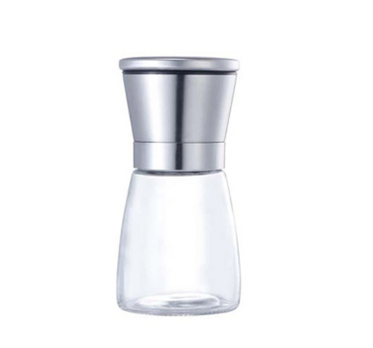 Salt Pepper Spice Grinder Glass Bottle 13 x 6 cm 6958