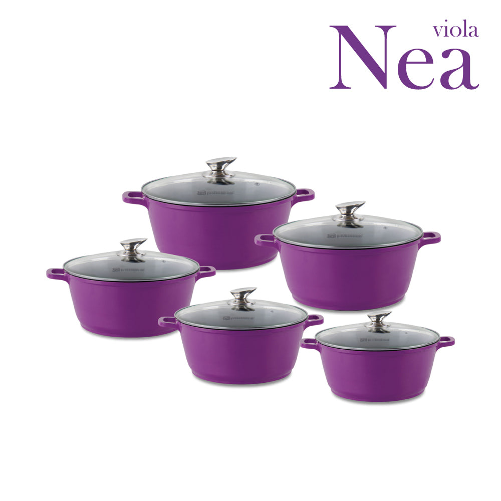 SQ Professional Nea Stockpot Set of 5 Viola P97156