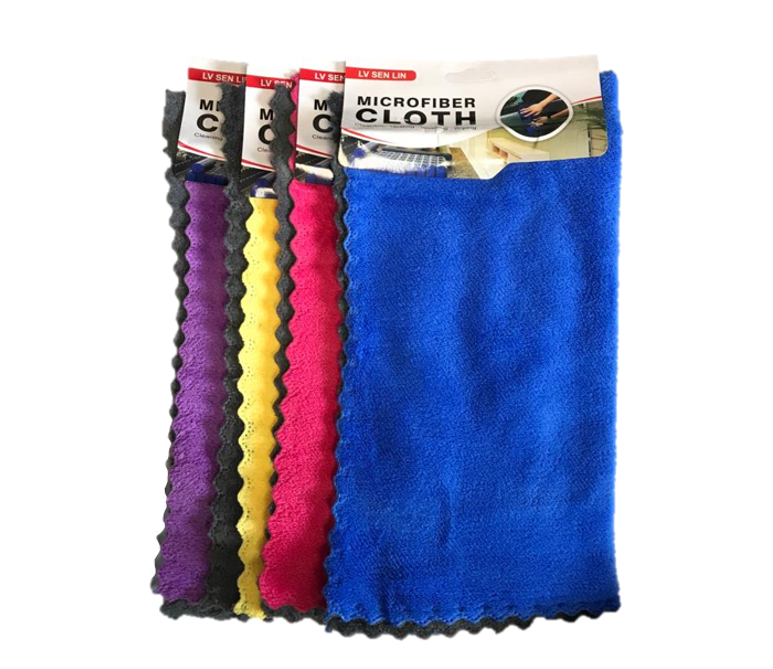 Microfibre Cleaning Cloth with Scalloped Edge 28 x 29 cm Assorted Colours 6976