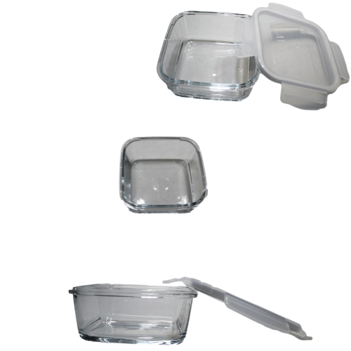 Glass Food Storage Container 720cc Assorted Colours FRS247KDP
